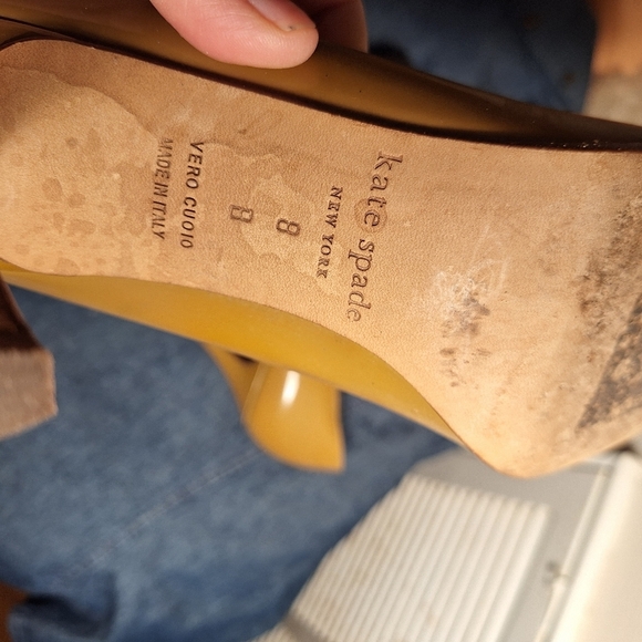 Kate Spade Karolina Camel Caramel Patent Leather Pumps Ladies 8 Glamour City - Picture 8 of 8
